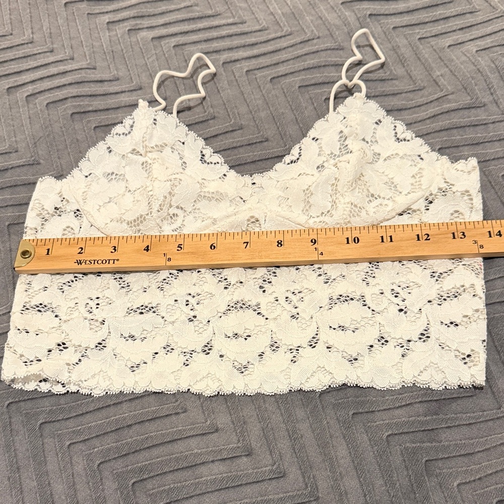Intimately Free People Cream Lace Longline Bralette - Picture 8 of 9